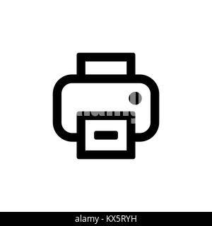 Printer icon for simple flat style ui design. Stock Vector