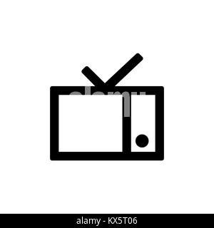 TV icon for simple flat style ui design. Stock Vector