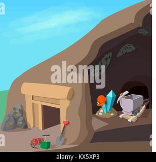 Mining process concept, cartoon style Stock Vector Image & Art - Alamy