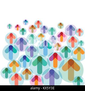 Colorful arrow up, illustration Stock Vector