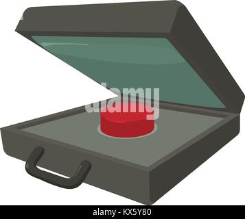 Alarm button icon, cartoon style Stock Vector