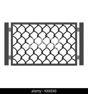 Perforated gate icon, cartoon style Stock Vector