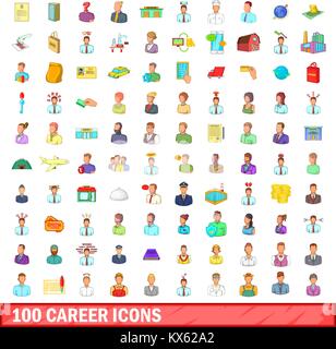 100 career icons set, cartoon style Stock Vector Image & Art - Alamy