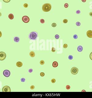 abstract vector vintage colored circles seamless pattern Stock Vector