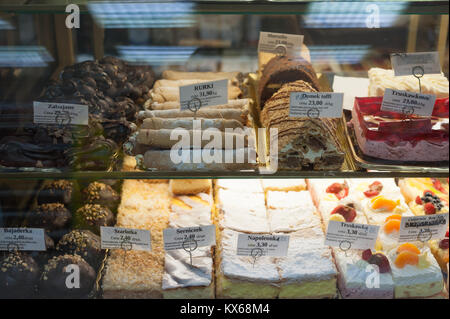 Bakery Pastry Shop Inside in Warsaw Poland 2014 Stock Photo