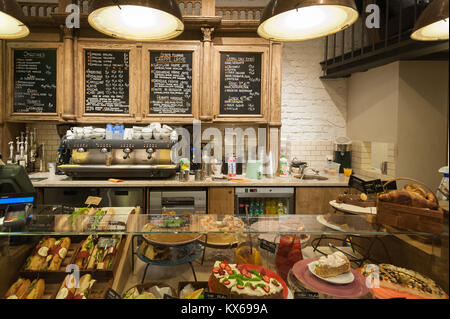 Bakery Pastry Shop Inside in Warsaw Poland 2014 Stock Photo