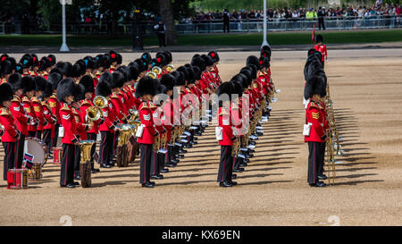 Trooping The Colour rehearsals 2017 at Horse Guards Parade in London Stock Photo