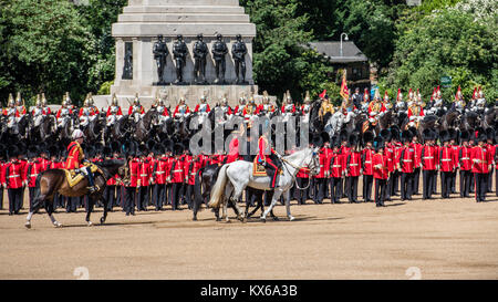 Trooping The Colour rehearsals 2017 at Horse Guards Parade in London Stock Photo