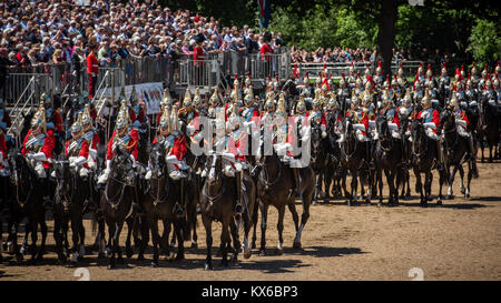 Trooping The Colour rehearsals 2017 at Horse Guards Parade in London Stock Photo