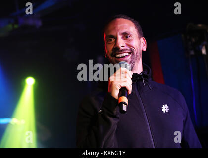 Rio Ferdinand launches his new FIVE collection with Sports Direct  Featuring: Rio Ferdinand Where: London, United Kingdom When: 07 Dec 2017 Credit: Joe Pepler/PinPep/WENN.com Stock Photo