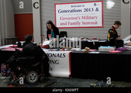 A 'Hiring Our Heroes' job fair was held April 17 at the Salt Palace Convention Center. The fair is one in a series of events to asssist military veterans and spouses to obtain employment or upgrade their current job situation. Photo by Lt. Col Hank McIntire Stock Photo