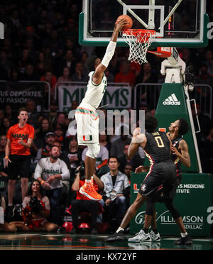 Coral Gables, Florida, Usa. 07th Feb, 2018. Miami Hurricanes Guard 