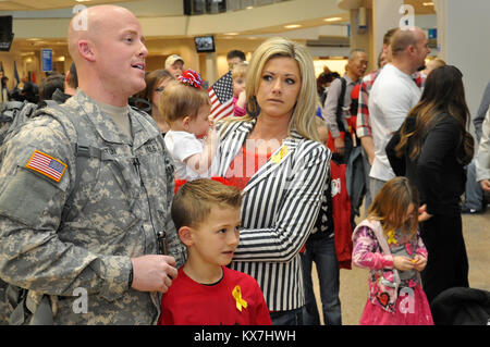 Salt Lake City, Utah — Approximately 20 soldiers assigned to the Utah Army National Guard’s 204th Maneuver Enhancement Brigade returned to Utah from their 10-month deployment to Kosovo.  The mission of these soldiers from the 204th was to support NATO Kosovo Force 17, providing a safe and secure environment in Kosovo as a third responder behind the Kosovo Police and the EULEX (European Rule of Law in Kosovo). Stock Photo