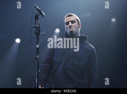 Liam Gallagher performs at the Alexandra Palace  Featuring: Liam Gallagher Where: London, United Kingdom When: 08 Dec 2017 Credit: Ricky Swift/WENN.com Stock Photo