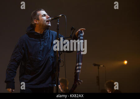 Liam Gallagher performs at the Alexandra Palace  Featuring: Liam Gallagher Where: London, United Kingdom When: 08 Dec 2017 Credit: Ricky Swift/WENN.com Stock Photo