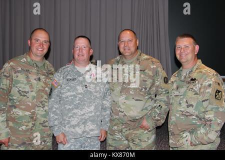 MSG Robert Eckles celebrated 29 years of service at his retirement ceremony conducted at the Utah National Guard headquarters in Draper, Utah. Stock Photo