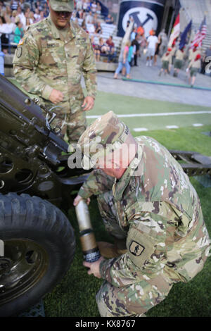 US Army National Guard carrying out various tasks including military training, support of citizens and disaster relief assistance. Stock Photo