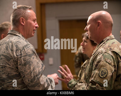 The 85th Civil Support Team conducted a change of command ceremony at Draper headquarters June 29, 2017. (U.S. Army National Guard photo by Sgt. Scott Vargas, 128th MPAD) Stock Photo