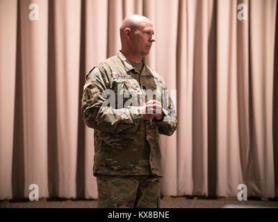 The 85th Civil Support Team conducted a change of command ceremony at Draper headquarters June 29, 2017. (U.S. Army National Guard photo by Sgt. Scott Vargas, 128th MPAD) Stock Photo