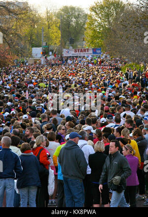 US military sports day marathon Stock Photo