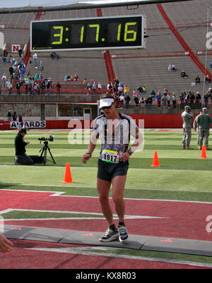 US military sports day marathon Stock Photo