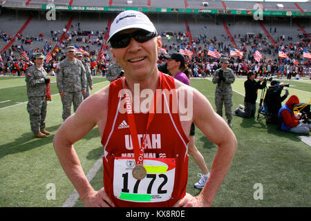 US military sports day marathon Stock Photo