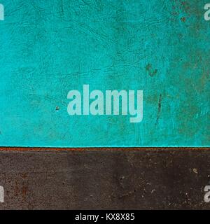 Weathered blue and turquoise leather/ vinyl background. Stock Photo