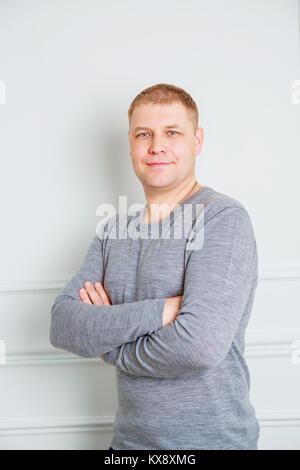 attractive young man smiling Stock Photo