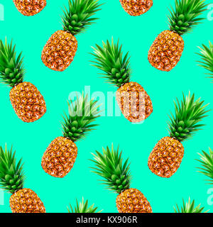 Pineapple seamless pattern Stock Photo