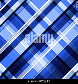 blue and black checked diagonal striped pattern background Stock Photo