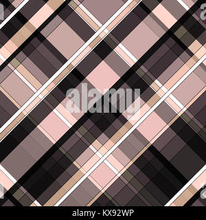 pink grey and black checked diagonal striped pattern background Stock Photo