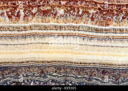 Cross Section of Stratum Sedimentary Layers Stock Photo