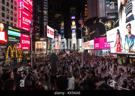 People in Times Square, NY Stock Photo