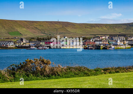 Portmagee, village, Iveragh peninsula, County Kerry, Ireland, Europe, view from Valentia Island Stock Photo