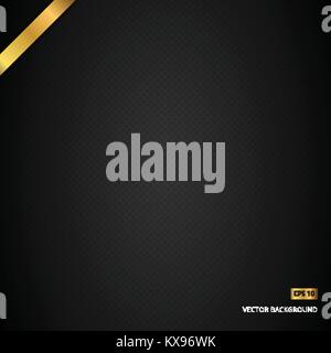 abstract black background vector and black mesh pattern with gold label. Stock Vector