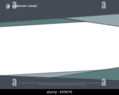 Vector brochure, flyer, website, magazine cover & poster template header footer design Stock Vector