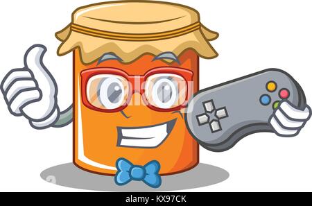 Gamer jam mascot cartoon style Stock Vector