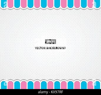 polka dot background with awning vector Stock Vector