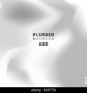 Blurred abstract gradient background for web, presentations and prints. Blur silver image, abstraction in gray color, vector wallpaper Stock Vector