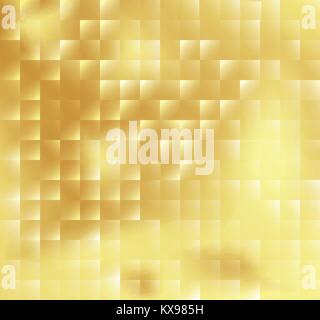 Abstract square mosaic tile yellow golden background vector Stock Vector