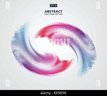 abstract vector halftone colorful element on white background Stock Vector
