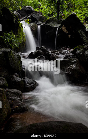 Monsoon landscapes around Tamhini Ghat and Mulshi Dam in western ghats of Pune, Maharashtra, India. Stock Photo