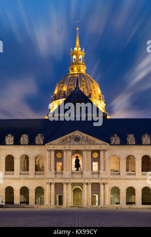 Evening view of Les Invalides in Paris France Stock Photo