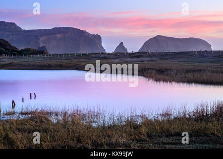 Rodeo Lagoon in Dusk Colors. Stock Photo