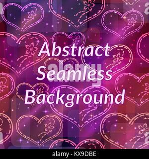 Seamless Background, Valentine Hearts Stock Vector