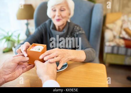 Celebrating Wedding Anniversary Stock Photo