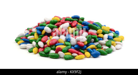 Heap of sunflower seeds in sugar glaze isolated on white background Stock Photo