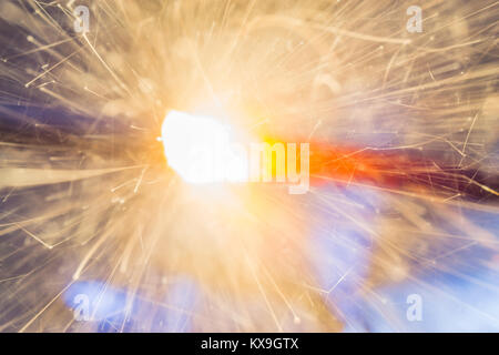 colored fire close-up Stock Photo