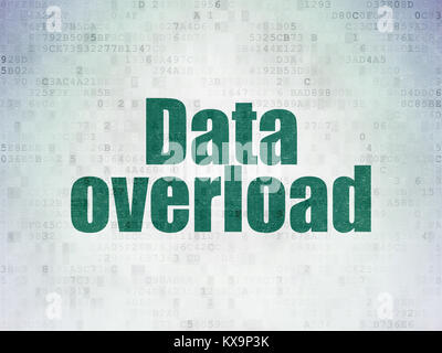 Information concept: Data Overload on Digital Data Paper background Stock Photo