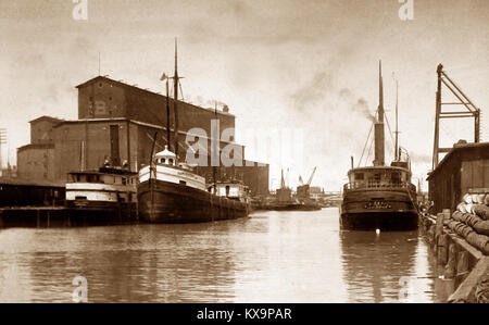 Chicago docks, early 1900s Stock Photo